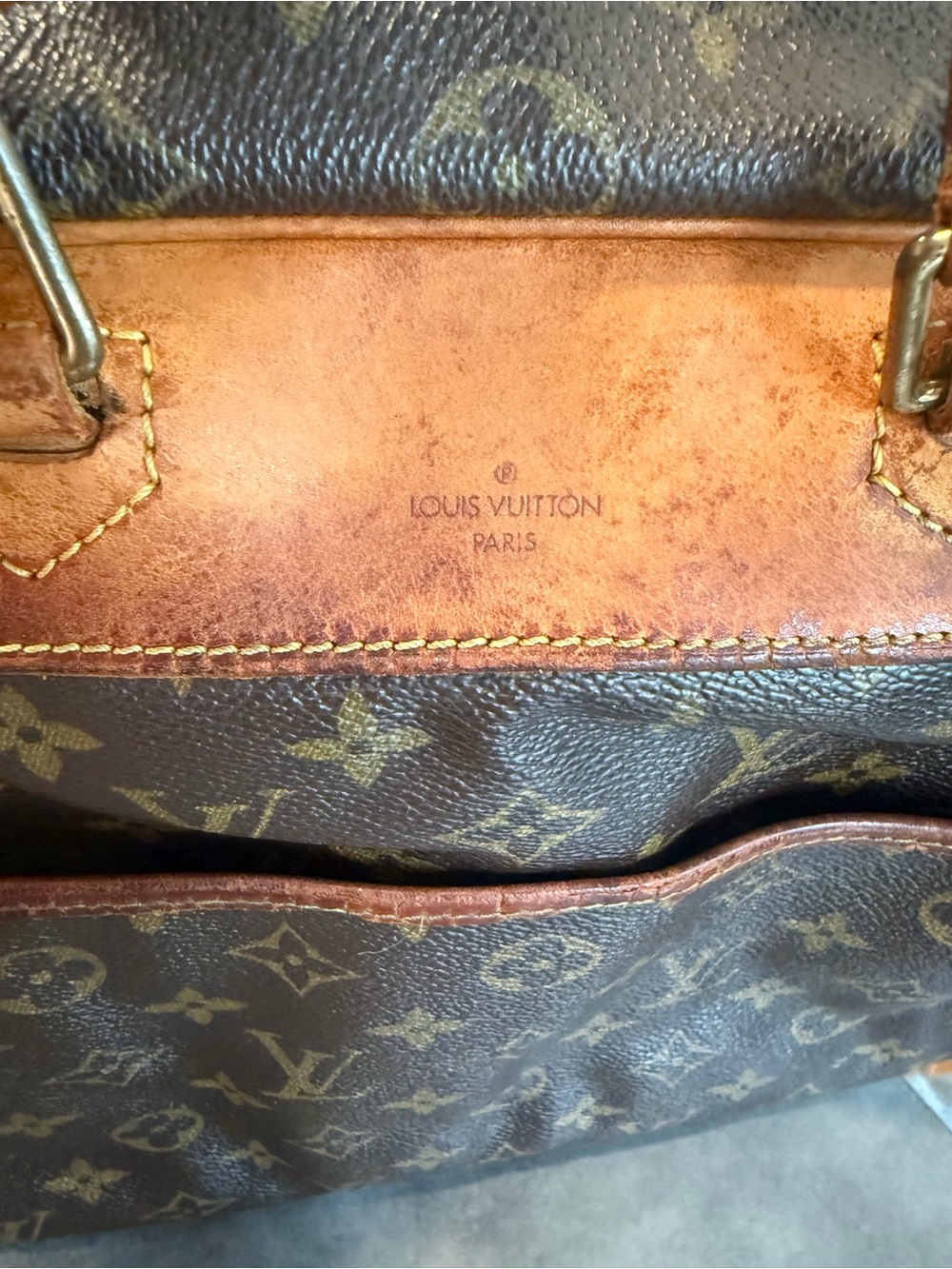 Louis Vuitton 1997 Deauville Bag in Brown Monogram Canvas Vintage Good Condtion - Picture 6 of 16